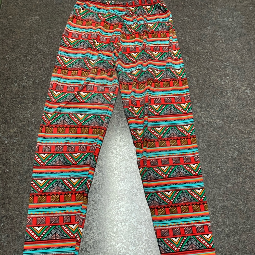 Aztec High Waisted Leggings One Size